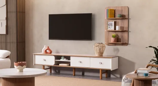 Product img 2, Virjin Ahşap Ayaklı Tv Ünitesi